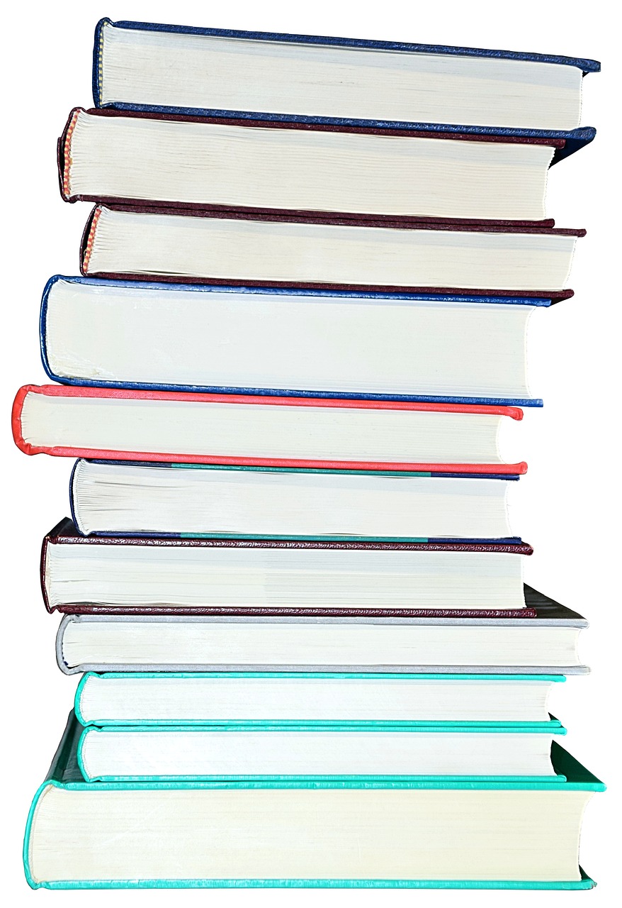 Photo by ulleo books, book stack, isolated